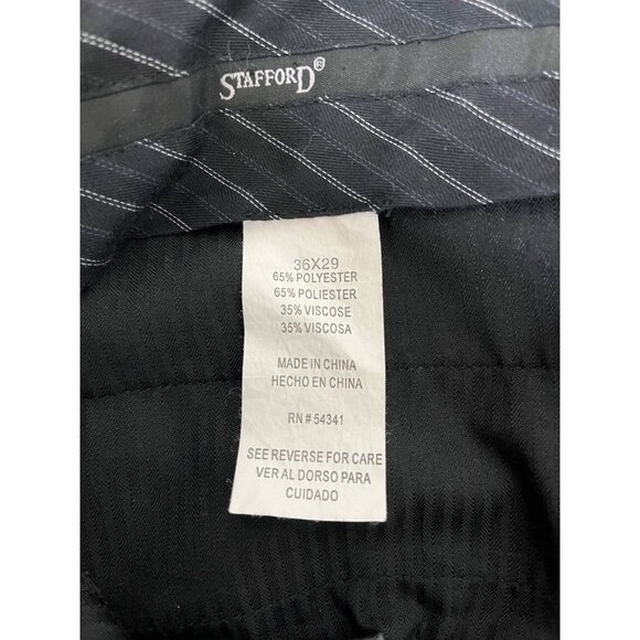 Stafford‎ Mens Gray Dress Pants 36x29 Polyester/Viscose Blend - Picture 5 of 5